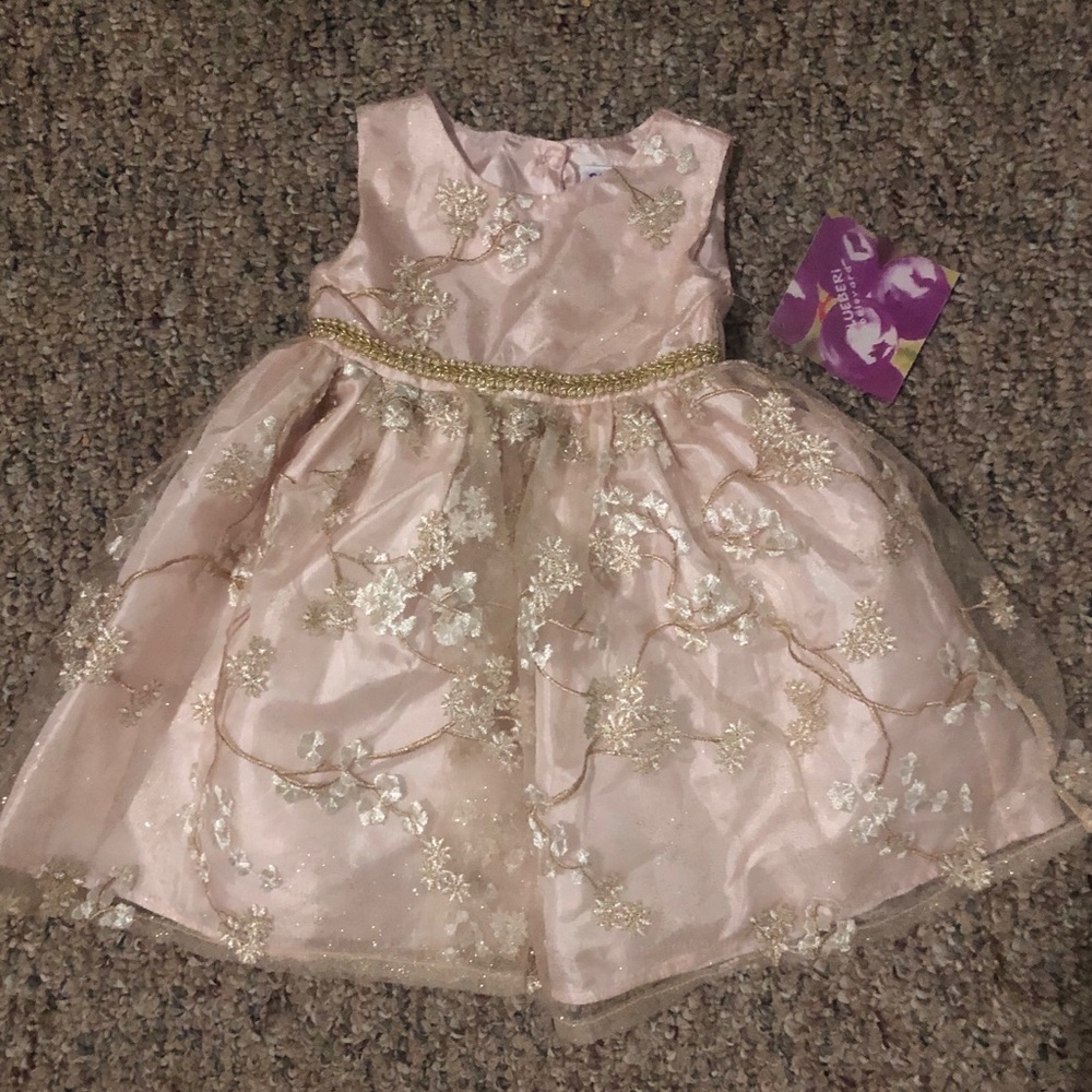 Pink Embroidered formal dress